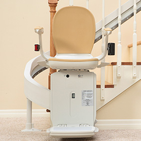 acorn custom curve turn around stairway staircase san jose stairlift