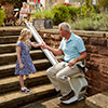 The Acorn Outdoor Stairlift in use.